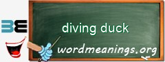 WordMeaning blackboard for diving duck